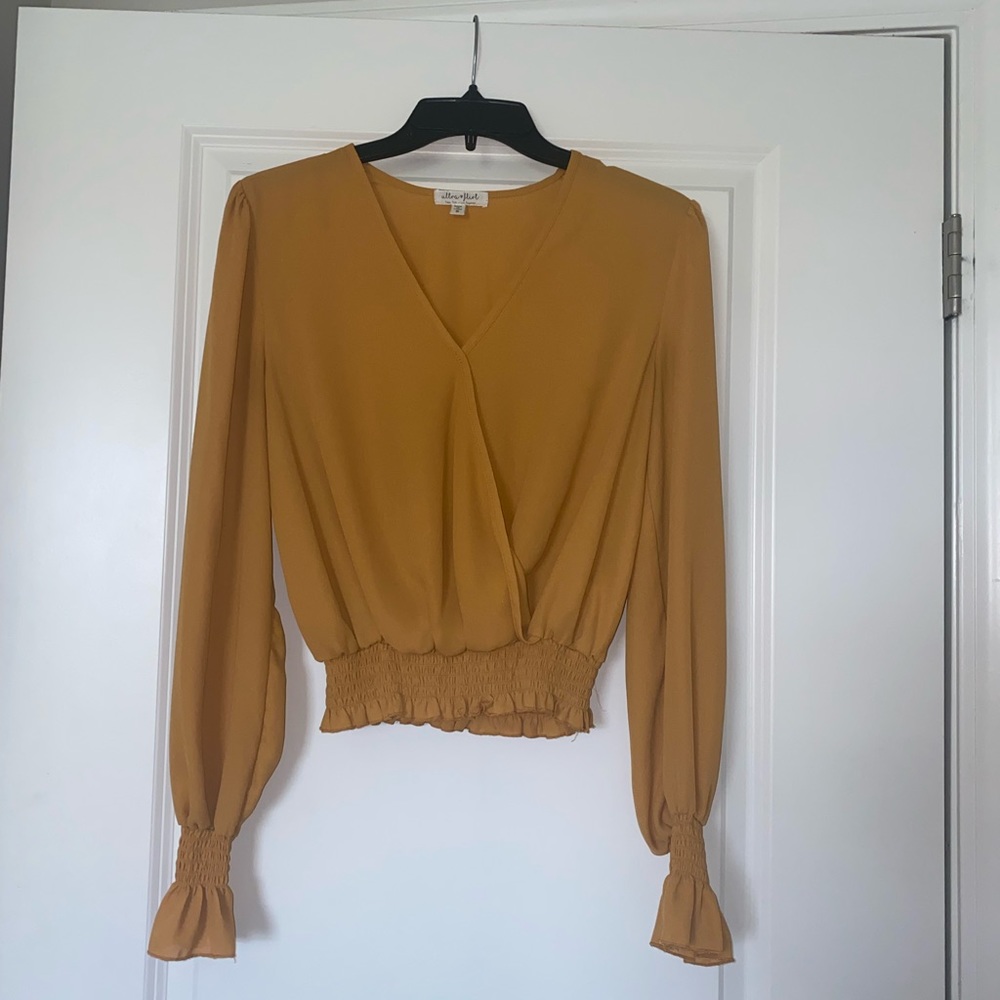Mustard Long Sleeve Blouse